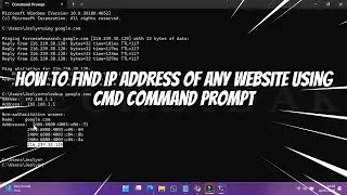 How to Find IP Address of any Website Using CMD Command Prompt