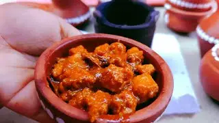 Miniature Chicken Curry ln Clay Pot l Tiny Kitchen Make Chicken Curry 🤤