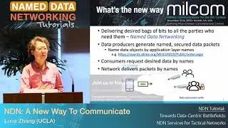 NDN: A New Way to Communicate - Lixia Zhang / NDN Tutorial @ MILCOM 2019
