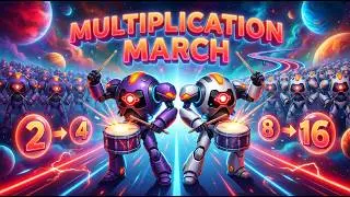 Multiplication March 🏴&zwj;☠️ | Space Pirates vs Mathstronauts (Learn Times Tables!)