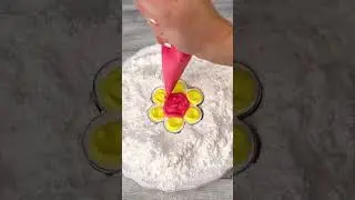 Creating a beautiful marshmallow flower. Quick and easy DIY treat. Making a marshmallow step by step