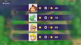Mario Party Superstars #260 Woody Woods Donkey Kong vs Peach vs Yoshi vs Wario