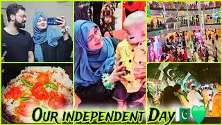 OUR INDEPENDENCE DAY. Ibrahim ka 1st jashan e Azadi. Husband shopping pe Le gai. Amber Naz Official💚