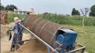 बजरी छानने वाली मशीन काम करते हुए | Gravel Screening Machine बजरी और रेत छानने की मशीन#construction