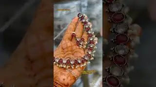 German silver brass base monalisa stones brass base necklineWhatsApp 9840885826 / 9840822852
