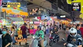 【4K HDR】Bangkok Pratunam Night Market 2026 🇹🇭 Binaural Audio 🎧