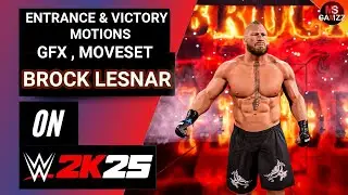 Как сделать GFX Брока Леснара, вступление и победу в WWE 2K25