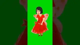 green screen pari video/green screen cartoon character/character pose
