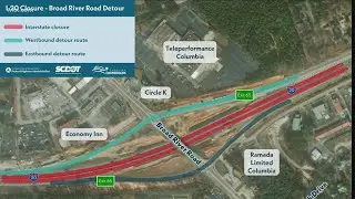 Broad River road evening detour