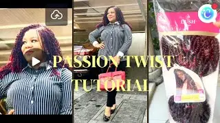 how to :passion twist braided wig tutorial #braidedwig #twist #diy