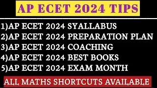 APECET 2024 SYALLABUS|APECET COACHING|APECET 2024 DATES |HOW TO START PREPARATION FOR ECET 2024 🤔📚✍️