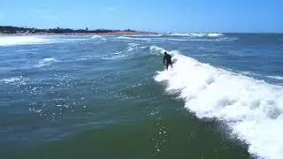 Uruguay, La Paloma, surfing shot with DJI mini 2
