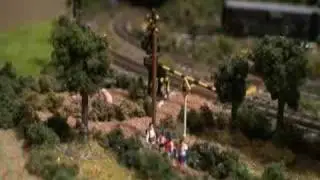 Ｎゲージ　ＳＬジオラマ　「昭和の情景」