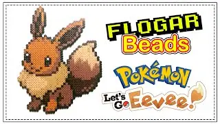 POKÉMON EEVEE con HAMA BEADS (Perler Beads Tutorial) - FLOGAR BEADS