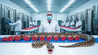 From Python to Plate: Inside a High-Tech Python Meat Factory (full process)