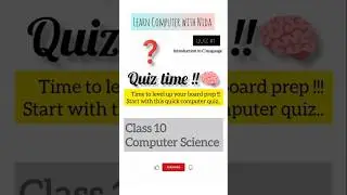 Quiz 1 || Class 10 UP Board 2025 Computer Science Quiz || Quick Revision for Students #shorts