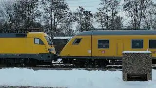 Prüfzug mit zwei BR 182 im Bahnhof Minden