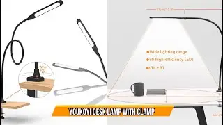 YOUKOYI Desk Lamp with Clamp