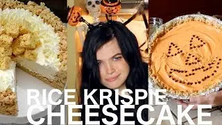 SPOOKY RICE KRISPIE CHEESECAKE (nonsense in the kitchen: halloween edition)