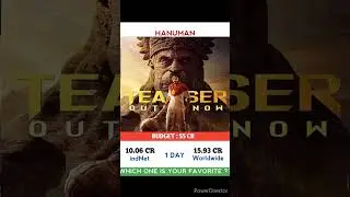 Hanuman Movie 1 Day Box Office Collection || #shorts #salaar #jawan #animal #hanuman #gunturkaaram