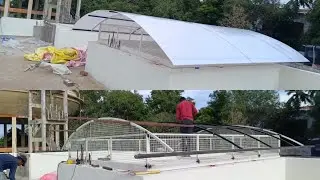 open to sky polycarbonate sheet raond shed perfect ventilation and rain🌧 safety