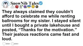 They always claimed they couldn’t afford to celebrate me while renting ballrooms for my sister. I...