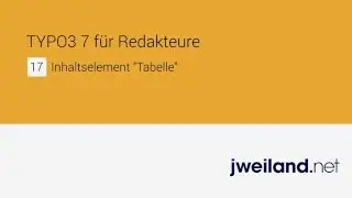 Teil 17: Das Inhaltselement 