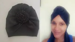 Gorro turbante con trenza