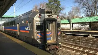 [4K] 11/26 Marc commuter train 443 has Cabcar 8049 GP39-2PH 12 & MP36-3PH 12 at Halethorpe Station