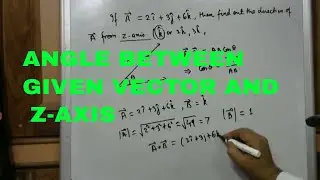 Finding angle between vector and axis