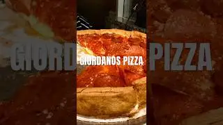 Giordanos pizza in Chicago 🔥 #chicago #pizza #shorts #food