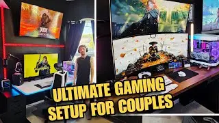 ULTIMATE DUAL PC GAMING SETUP FOR COUPLES - OFFICE TOUR (PS5 & PC / OLED MONITORS, Valencia & More)