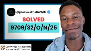 9709/32/O/N/25 | Paper 32 October November 2025 |CIE A Level Maths 9709 | Solved A level Past Paper
