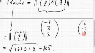 05A.1 Fläche eines Parallelogramms im R³, Vektorprodukt, Kreuzprodukt
