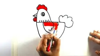 🐔EASY HEN || DRAWING #hen#viralvideo #easydrawing #shirinartshaikh