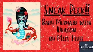Baby Mermaid with Dragon 🧜‍♀️🐉 SNEAK PEEK | Miss Fluff | Diamond Design Co