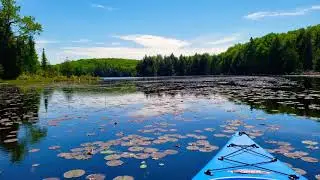 Peaceful kayak ride on the lake