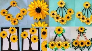 Beautiful Paper Sunflower Wall Hanging Paper Craft Ideas | My Craft Ideas 🌻🌻