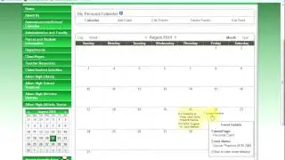Using The Schoolfusion Calendar Tool