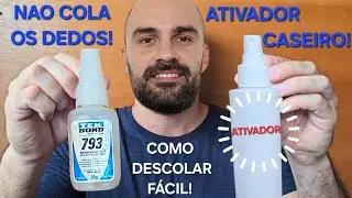 CONTROLE A VELOCIDADE DE COLAGEM DA SUPER COLA COM ATIVADOR CASEIRO! E COMO TIRAR F&Aacute;CIL!