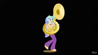 Principal celestia plays the sousaphone
