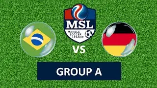 Brazil (0-0-1) vs Germany (1-0-0) Marble Soccer Showdown! Group A Game 3 Thriller! ⚽🔥