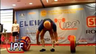 72 years old powerlifter 260.5kg World record deadlift for Janos Fabri