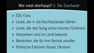 Das ESC Voting - Die gro&szlig;e Analyse