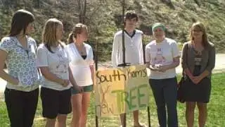 The South Kamloops Secondary School - Global Awareness Society - plants a tree