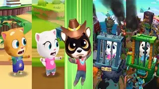 Epic Boss Outfit Fight! 💥 Talking Tom Gold Run vs Heroes | Super World Wall Wall Rescue Mission