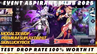 TEST DROP RATE ASPIRANT TOKEN GRATIS‼️ 3X WDP DI FASE PERTAMA 🔥 | Mobile Legends Bang Bang