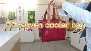 #coolerbag Promotional Laminated PP Woven Insulated Outdoor Picnic Food Cooler Bag Custom Logo Wine