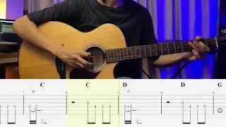 Lin Lin - စဉ်းစားပါ Intro & Rhythm guitar cover playthrough with tab note
