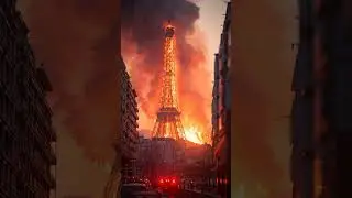 breaking news Eiffel tower on fire #fire #eiffel #disaster #news #viral #paris #vivaldi  #france